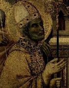 Duccio di Buoninsegna en helgonbiskop Sweden oil painting artist